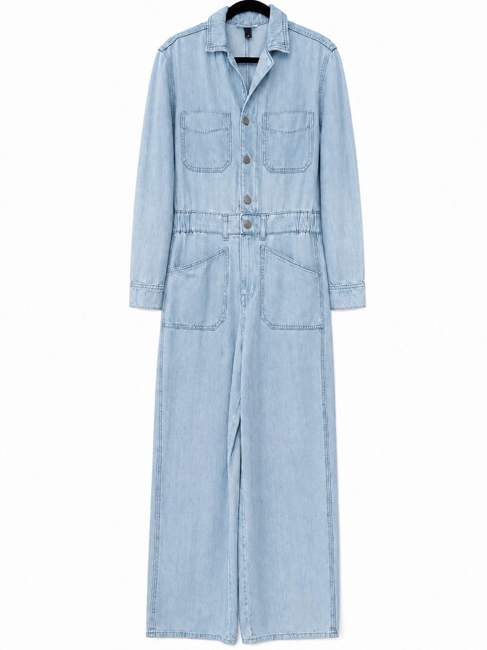 Universal Thread Light Wash Denim Wide Leg Utility Jumpsuit Size 6 - Picture 4 of 6